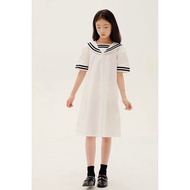 White Dress Korean navy Look/D32/530