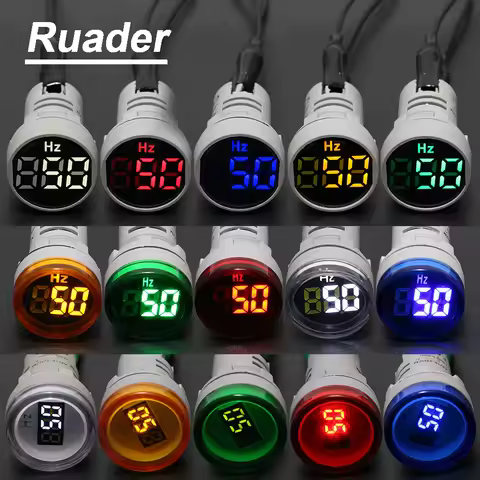 1 pc Digital Display Electricity Hertz meter 20-75 Hz Frequency meter indicator light AC meter Red Y