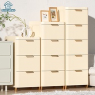 Plastic Storage Cabinet Multi-layer Storage Cabinet Faux Leather Texture Living Room Storage Cabinet Multi-drawer Cabinet Five-drawer Cabinet Bedroom Nightstand Kitchen Cabinet