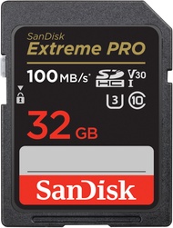 SanDisk Extreme Pro SDHC, SDXXO 32GB, U3, C10, V30, UHS-I, 100MB/s R, 90MB/s W, 4x6, Lifetime Limited ME6-000973