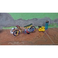 Diecast toy miniature HONDA drag-style carburetorBEAT