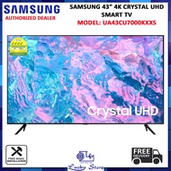 (BULKY) SAMSUNG UA43CU7000KXXS 43" 4K CRYSTAL UHD SMART LED TV WITH PURCOLOUR TECHNOLOGY, 3 YEARS WARRANTY,FREE DELIVERY