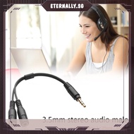 [eternally.sg] 3.5mm Mic Headset Splitter Adapter 1 TRRS Male to 2 Female Y Audio Cord