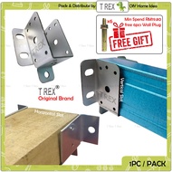 T Rex DIY C Channel Wall Mount Bracket / Roofing Awning U Connector Bracket / Tapak Besi C Channel U