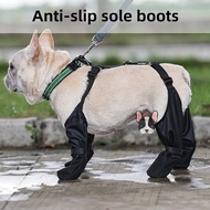 Soft French Bulldog Shoes Adjustable Waterproof Dog Boot Legging Non-Slip Breathable Dog Shoes Pet P