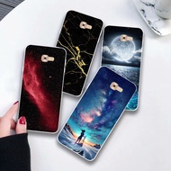 For Samsung Galaxy C7 C9 Pro Soft Silicone Case TPU Phone Cover Cosmic starry sky