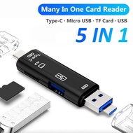Card Reader 5 in 1 USB 3.0 Type C USB/ Micro USB SD TF Memory Card Read OTG Adapter 4.8 AH153 - TP