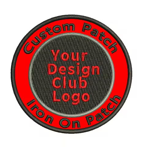 Custom Embroidery Patch Iron On Patches Logo Team Group Personalized DIY Fusible Patch Hook & Loop P