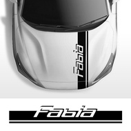 For Skoda Fabia 1 2 3 MK1 MK3 Car Engine Bonnet Cover Stripes Stickers Auto Hood Body Decoration Acc
