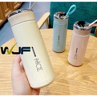 WJF Nice Cup Glass Bottle Tumbler Creative Leakproof Water Cup 400ml Stainless aqua flask