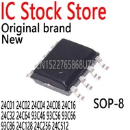 5pcs 24C01 24C02 24C04 24C08 24C16 24C32 24C64 93C46 93C56 93C66 93C86 24C128 24C256 24C512 sop chip