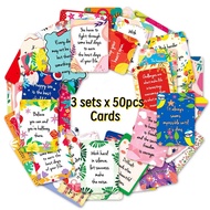 50pcs Uplifting Positive Affirmation Cards Mini Note Card for Lunch Box Colorful Motivational Cards 