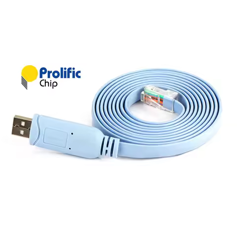 Prolific PL2303GT USB RS232 Serial to RJ45 Console Cable for Cisco Huawei H3C HP Routers Switches Wi