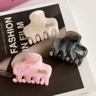 3pcs/1pc Women Small White, Pink, Black Marble Texture Lightweight Plastic Hair Clips, Fashionable V
