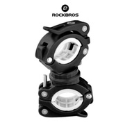 ROCKBROS DJ1001 White Bicycle Double Holder for LED Light Pump Bike Handlebar Biycle Pump Bicycle Pu