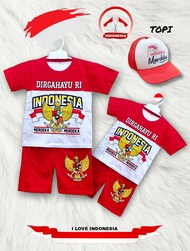 BAJU DIRGAHAYU 17 AGUSTUS ANAK 1 SET TOPI / SETELAN BAJU GARUDA ANAK