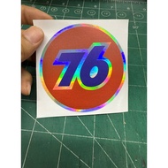 UNION 76 SEVENTY SIX ENGINE OIL STICKER RAINBOW COLOR