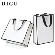 White Black Frame Jewelry Box Packaging Handheld Paper Bag210g White Cardstock Printing Support logo