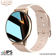 Lige 2023 สมาร์ทวอท์ชผู้หญิงบลูทูธโทรกีฬาแคลอรี่สุขภาพสภาพอากาศกันน้ำ smart watch women Android iOS