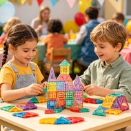 51PCS Transparent Magnetic Blocks Building Block Sets 3cm Magnetic Construction Blocks Educational T