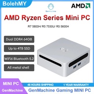 GenMachine AMD Ryzen7 5800H/Ryzen5 5600H/7530U Win11 Dual DDR4 Gaming MINI PC