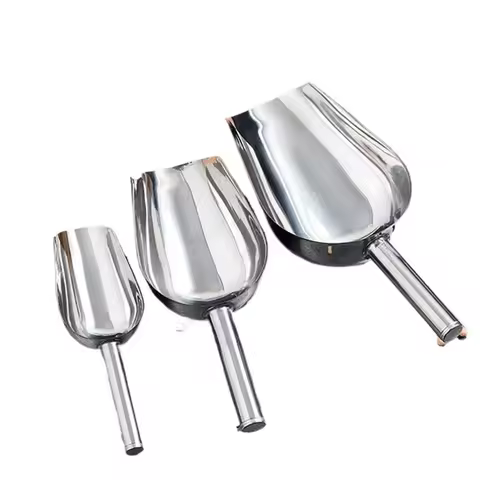 Stainless-Steel Ice Cube Scoop Bar Buffet Party Kitchen Spice Candy Flour Nut Scoop Spoon Dry Goods 