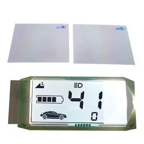 2Pcs 9*9CM Universal LCD Electric Vehicle Polarized Film Image Display Screen Watch Battery Car Larg
