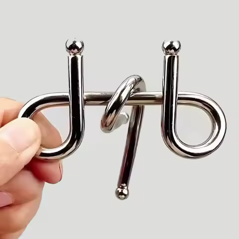 Classic IQ Magic Metal Wire Puzzle Thicker 60MM Disentanglement Brain Teasers for Adults Kids Challe