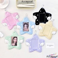 ROSEGOODS Photocard Holder, PVC Plus Size 3 Inch Card Holder, INS With Keychain Kpop Idol Card Displ