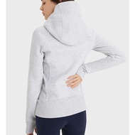 Warm hooded zip-up jacket