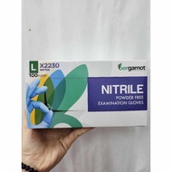 X2230 Bergamot Nitrile Gloves Powder Free Examination Gloves Lsize(100 Pcs)