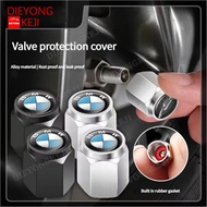 4Pcs/set Tire Valve Caps Aluminum Alloy Rubber Seal Tire Valve Stem Caps Dustproof Anti Theft Sport 