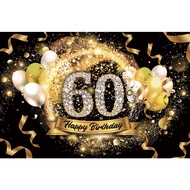 5x3ft Diamond Balloon 60th Birthday Photography Backdrop Happy Birthday Photo Background Props for 3