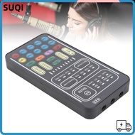LUCKY-SUQI I9 Voice Changer Set, USB Rechargeable LED Lights Recording Mini Sound Card, Portable 8 V