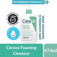 CeraVe Foaming Cleanser 473ml [For normal to oily skin][Ceramides + hyaluronic Acid]Fragrance Free