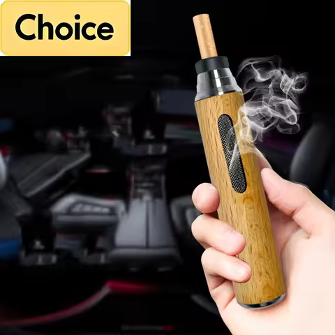 Portable Car Ashtray Mini Car Ashtray Anti Soot-flying Cigarette Cover Anti-ash Luxury Wood Cigarett
