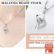 [READY] S999 Silver (REAL)With Cert-Pendant Necklace, Valentine/Birthday Gift S999纯银证书吊坠项链 情人节/生日礼物