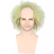 Men's gray wig; fashion cartoon wig; cosplay wig hair extension short hair for men hair extensions f