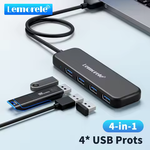 Lemorele USB 3.0 HUB 4 in 1 Type C Adapter 4 Ports Slot USB C Hub USB Hub 3.0 High Speed For Laptop