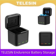 TELESIN Portable Charger 3 Slot Fast Charging Hero 13 Battery for GoPro Hero13 Black Action Camera A