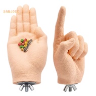 SJS- Parrot Training Perch Bird Hand Perch Parrot Training Fake Hand Perch with Grinding Surface – S