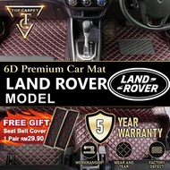 Top Carpet [ LAND ROVER LIVE ] 6D PU Leather For LAND ROVER SPORT SVR, DISCOVERY 4