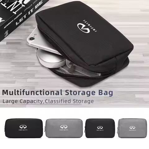 Digital Cable Storage Bag Charger Organizer Cellphone Case For Infiniti Q50 FX35 Q30 G37 Q70 QX70 G3