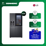 LG Net 635L Premium Side-by-Side with InstaView & Door-in-Door™ in Matte Black Finish Fridge / Refri
