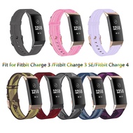 For Fitbit Charge 3/Fitbit Charge 3 SE/Fitbit Charge 4 Watchband Nylon Denim smartwatch strap Breathable Lightweight watch band Adjustable wristband