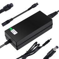 42V 2A Charger, Universal for 36V Lithium Battery 2 Plugs in 1(8mm 3-Prong and 5.5mm DC connectors)