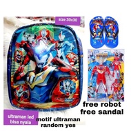 Ultraman 3in1 bag Ultraman bag can light up Ultraman 4D bag Ultraman bag with sandals prize