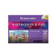 Renaissance เรนาซองซ์  A3 A4 กระดาษ 100 ปอนด์ 200g. สมุดวาดเขียน 15แผ่น/เล่ม water color pad drawing