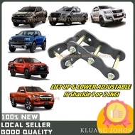 HILUX NAVARA TRITON DMAX LIFT UP & LOWER ADJUSTABLE H SHACKLE 1'' 2'' RANGER T6 T7 COLORADO JIMNY WL