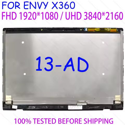 13.3" Laptop LCD Display Touch or No Touch Screen Digitizer Assembly FHD UHD TPN-I128 For HP Envy 13